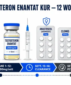 Testosteron Enantat Kur für Muskelaufbau (12 Wochen)